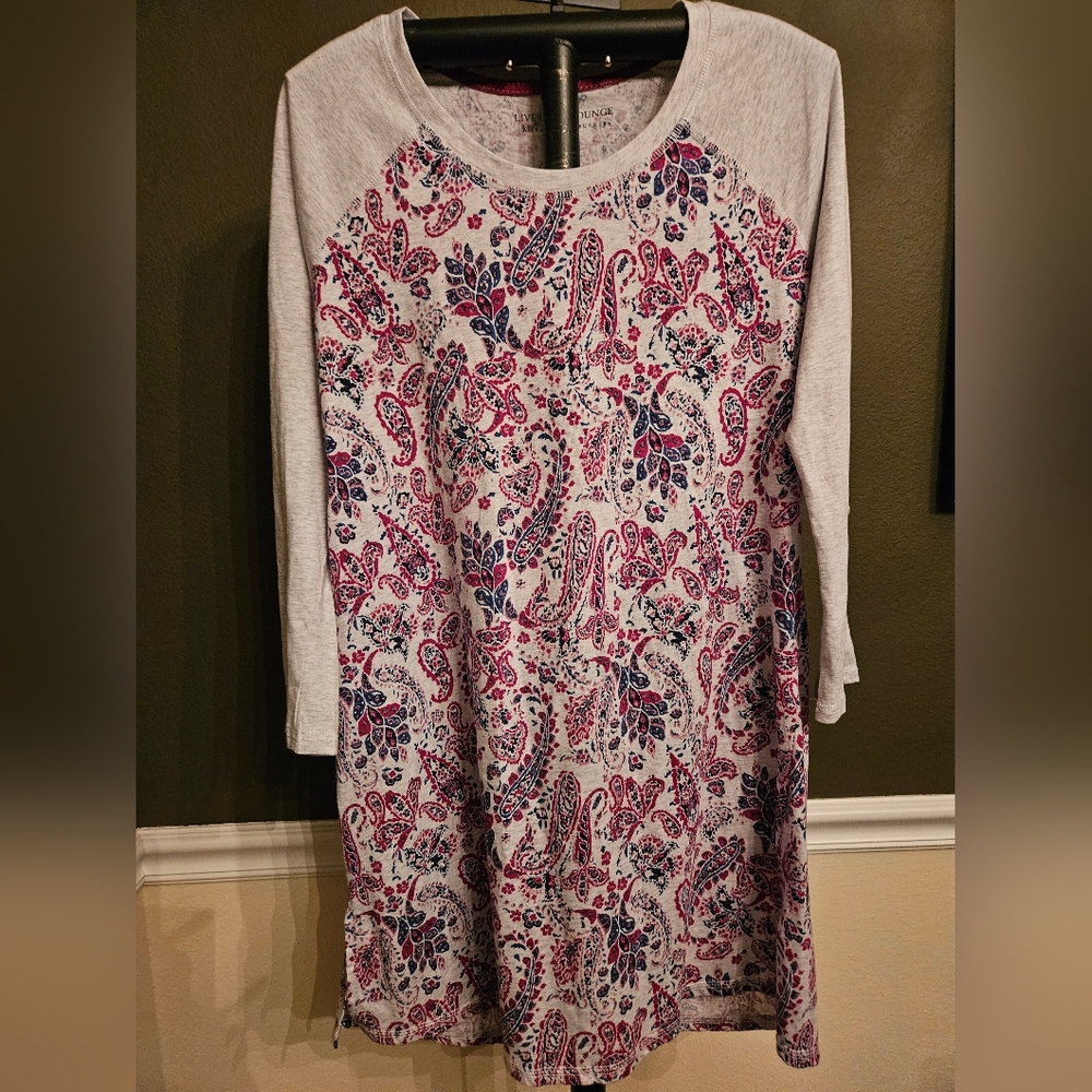 LIVE LOVE LOUNGE BY KAREN NEUBURGER sz S Loungewear Top